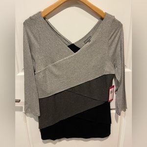 Vince Camuto layered blouse, size L